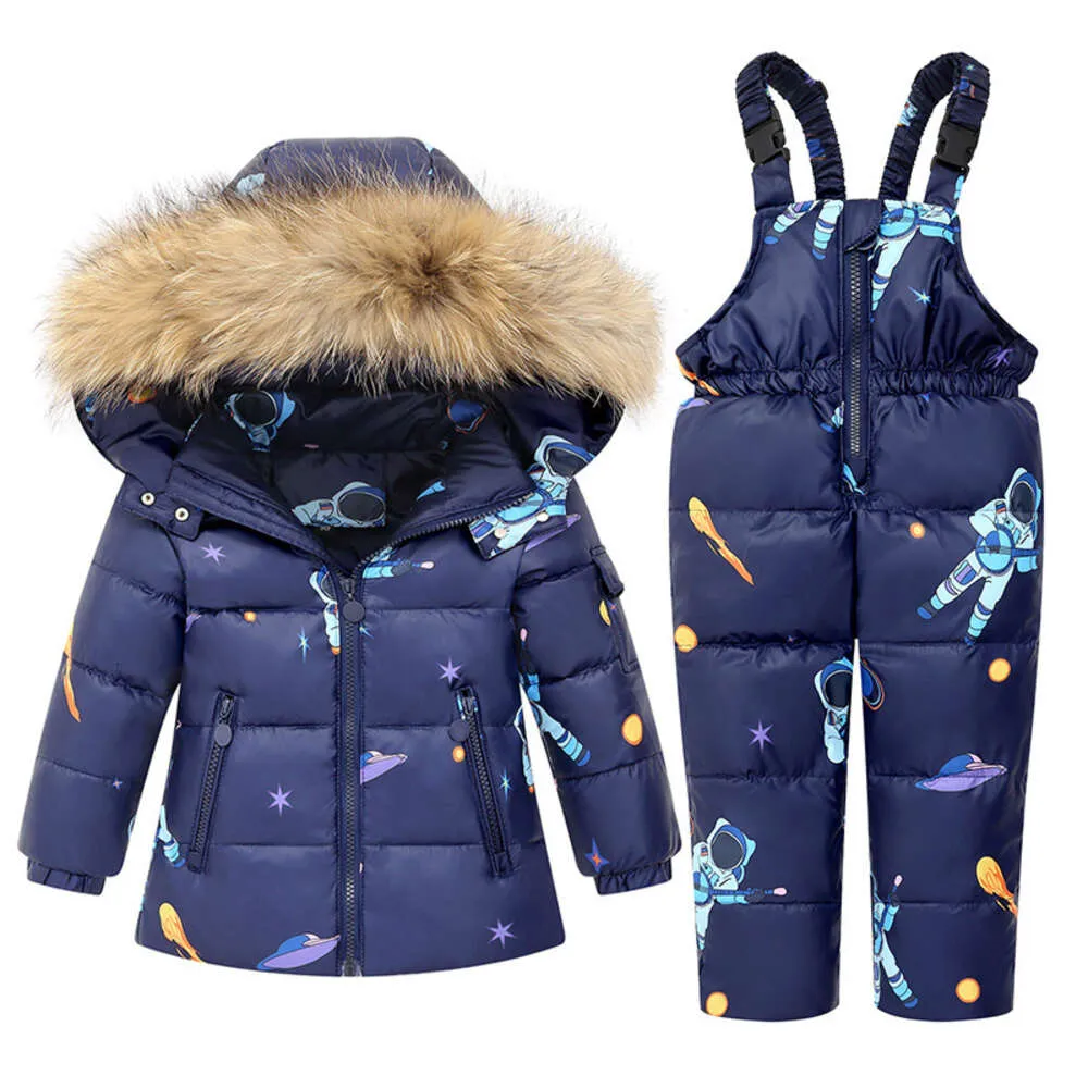 Children's down jacket set male and female babies infants 1-6 years old new ski suit set