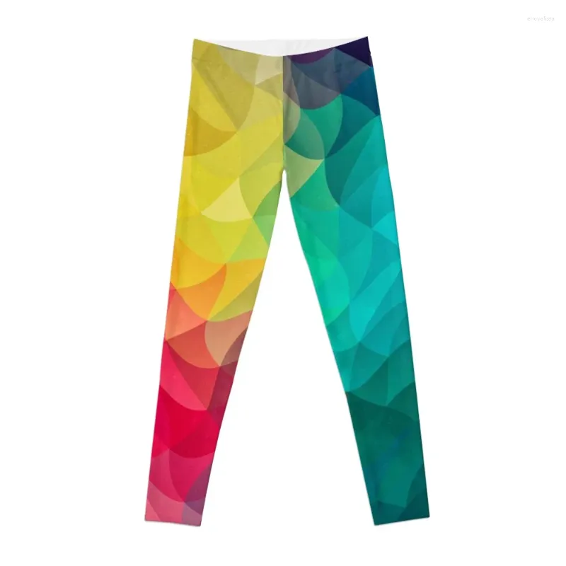 Actieve broek abstracte kleur Wave Flash legging yoga broek vrouwen in capris sport vrouw