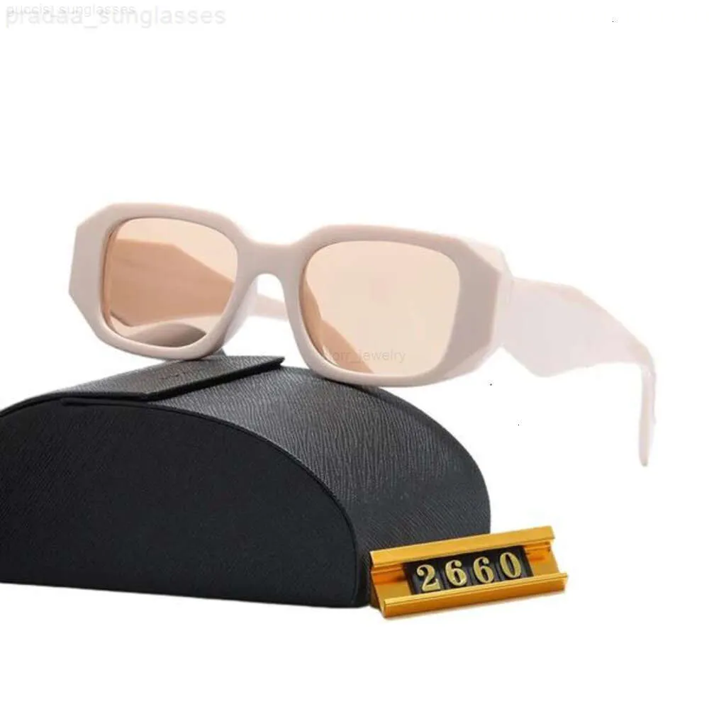 Mens Designer Solglasögon för kvinnor Pradda Cat Eye Shape 276 MICA Solglasögon UV Bevis Stark ljus lyxiga solglasögon för män/kvinnor utomhus strand9to5
