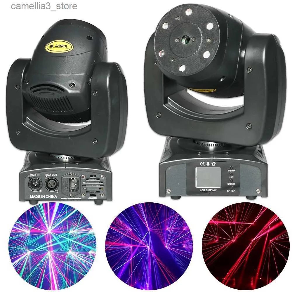 Lumières principales mobiles Laser tête mobile lumière faisceau mobile lumière Laser RGB Laser mobile DMX scène effet de faisceau mobile pour DJ Disco fête spectacle de mariage Q231107