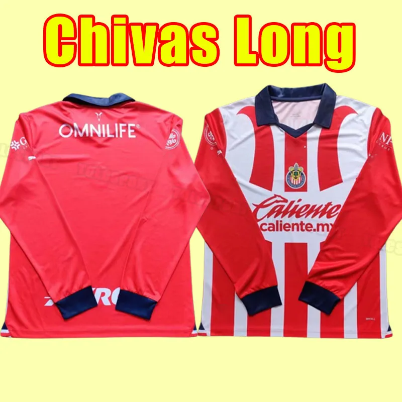 Manches longues 2023 Chivas de Guadalajara Jerseys 23 24 A.Zaldivar Calderon J.Macias Brizuela A.Vega F. Beltran Home Away Away Alvarado Hombre Esports Football Shirt