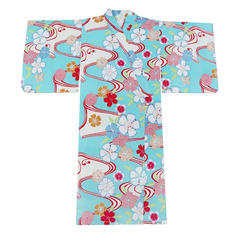 Vêtements ethniques Femmes japonaises Peignoir Littérature Art Rétro Fille Longueur moyenne Robe de fleur de cerisier Robe de bain améliorée Costume Sakura