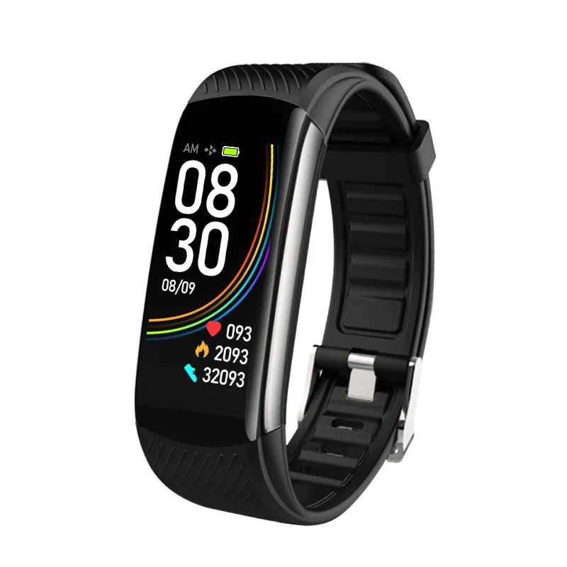 C6S 0.96 pouces étanche fréquence cardiaque tensiomètre Fitness Bracelet intelligent