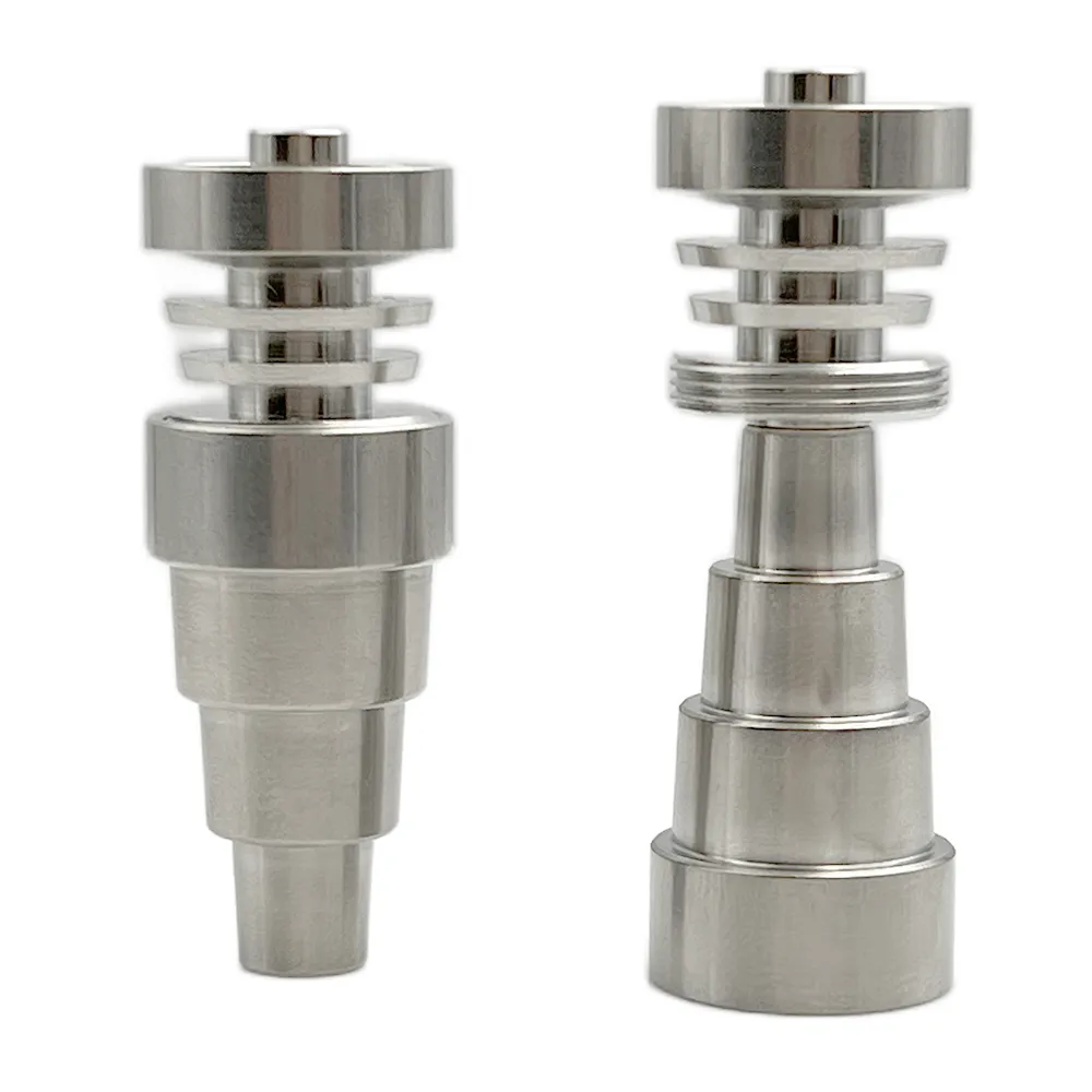 Clou en titane 6 en 1, Joint 10mm 14mm 18mm, vis double fonction GR2, tuyaux de fumée, plates-formes Dab, outils de cire