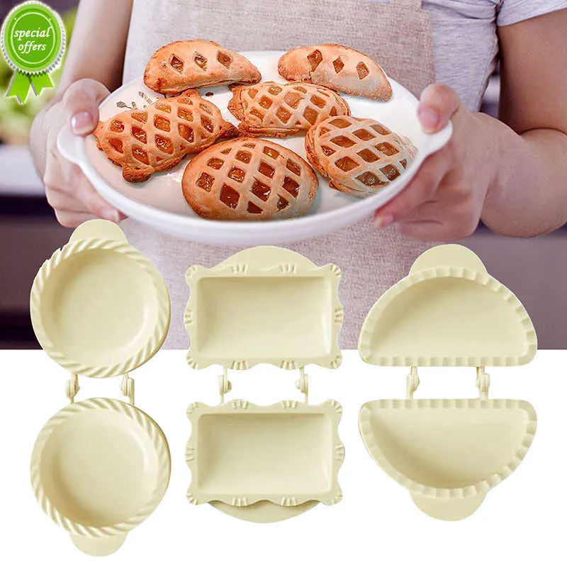 NIEUW 1/3 PCS MINI TIET MAKER HAND POCKE PIES MOLTER Rooster Taart Top Cutter Dough Pastry Press Empanada Maker voor kerstbakken