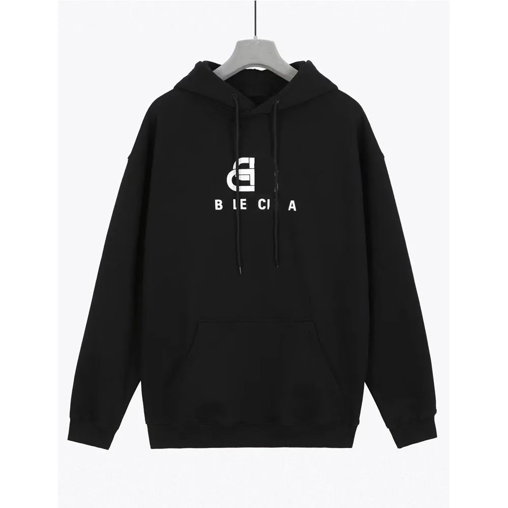 Neues, 460 g schweres, hochwertiges Designer-Sweatshirt aus reiner Baumwolle mit Kapuze, Lock-Buchstabe, lockerer Druck, modisches Designer-Sweatshirt aus reiner Baumwolle für Männer und Frauen, Größe S-3XL