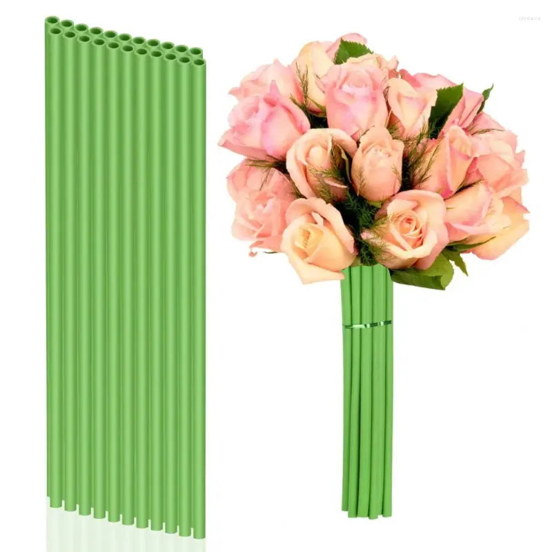 Fleurs décoratives 10 pièces, Tube de tige de fleur longue durée, boîtier Durable incassable, rouleau de couverture d'emballage de Faux Bouquet à faire soi-même