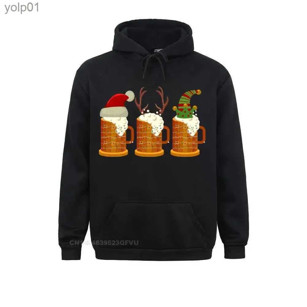 Sweats à capuche pour hommes Sweatshirts adultes Harajuku Tees Punk Premium Coton Sweats à capuche pour hommes Noël r gs Santa Elf Renne Drinkin Crazy Design Femmes ManL231107