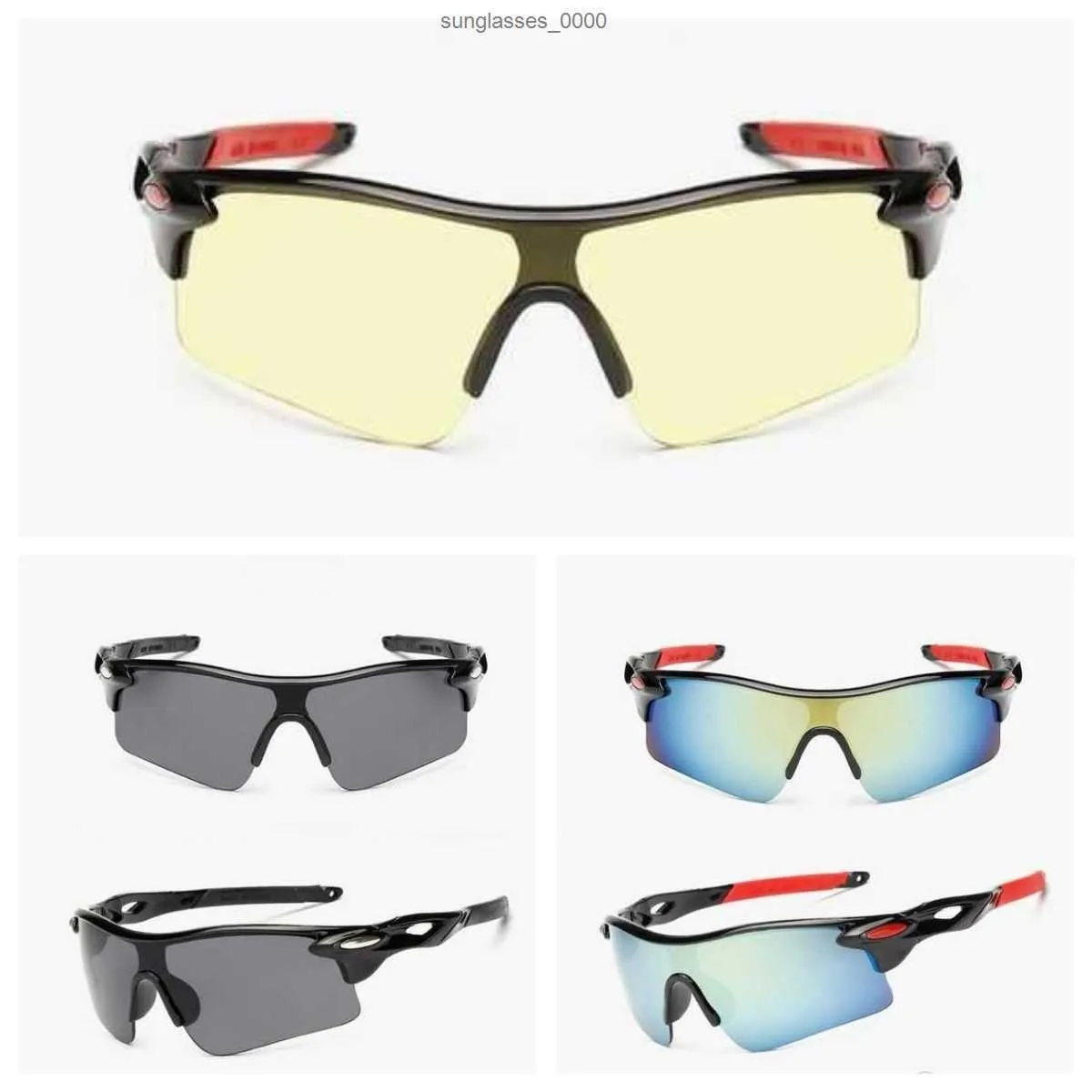 Oakly avec VTT Sports Lunettes de soleil de cyclisme en plein air Coupe-vent Hommes et femmes UV400 polarisant Boîte à lunettes en chêne Vélo électrique Protection des yeux DMEM