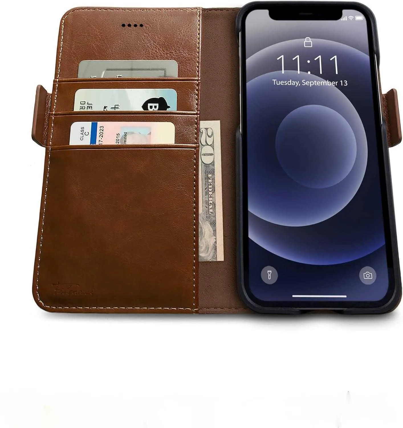 Designer Telefonfodral Apple Telefon Läderfodral Insert Card Wallet Flip Magnetic Protective Case Water Proof