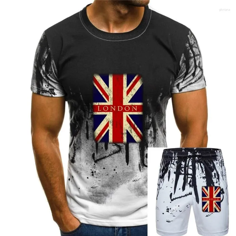 Fatos de treino masculino vintage reino unido londres bandeira camiseta unisex masculino feminino t camisa