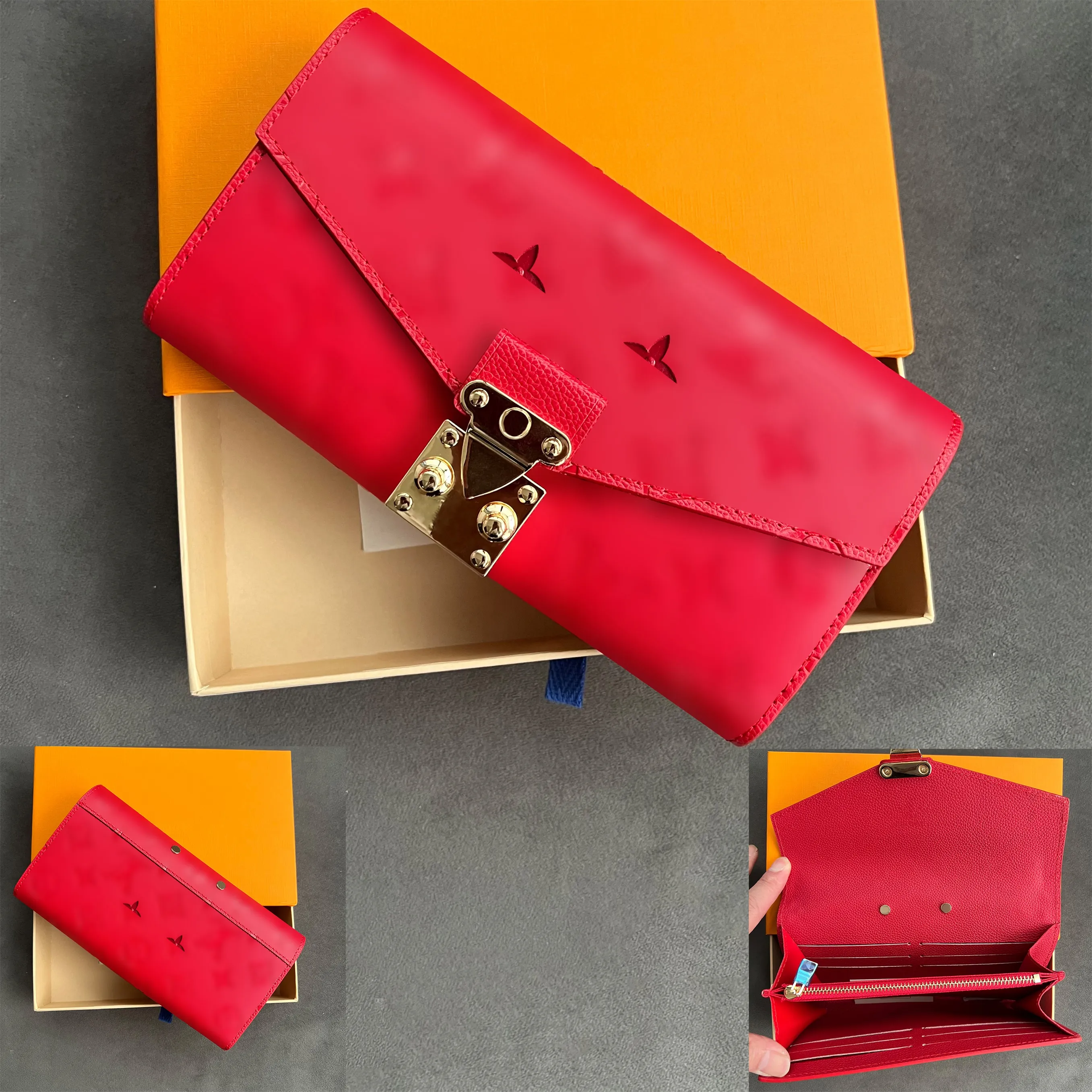 Heren Long Wallet Bag Women Designer Wallets Cardholder Pas Passporthouders Zwarte reliëf Kaarthouders Luxe roze munt Portemonnees Key Pouch Cross Body Clutch Bags