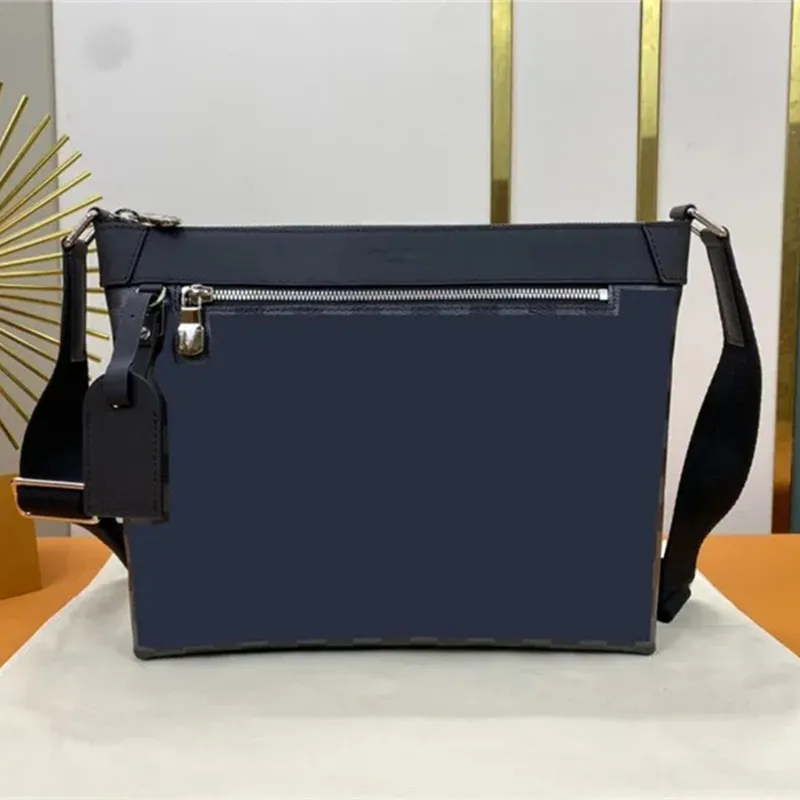 Designerväskor Luxury Luis Damier Graphite Mick PM NM axelväska svart grå N40003 Crossbody Bag Top Quality