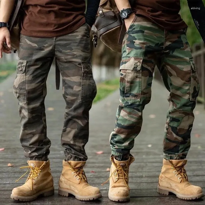 Pantaloni da uomo in cotone mimetico cargo outdoor pantaloni sportivi tattici militari di alta qualità multi tasche pantaloni da combattimento larghi