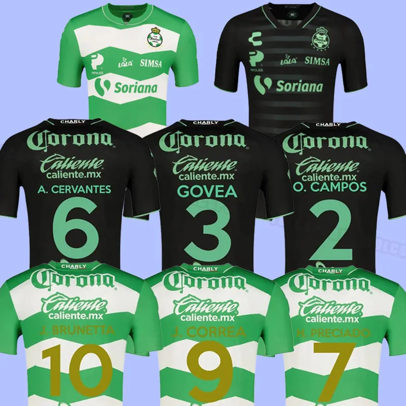 2023 2024 Santos Laguna Soccer Jerseys F. TORRES 23 24 Mens Home Away A