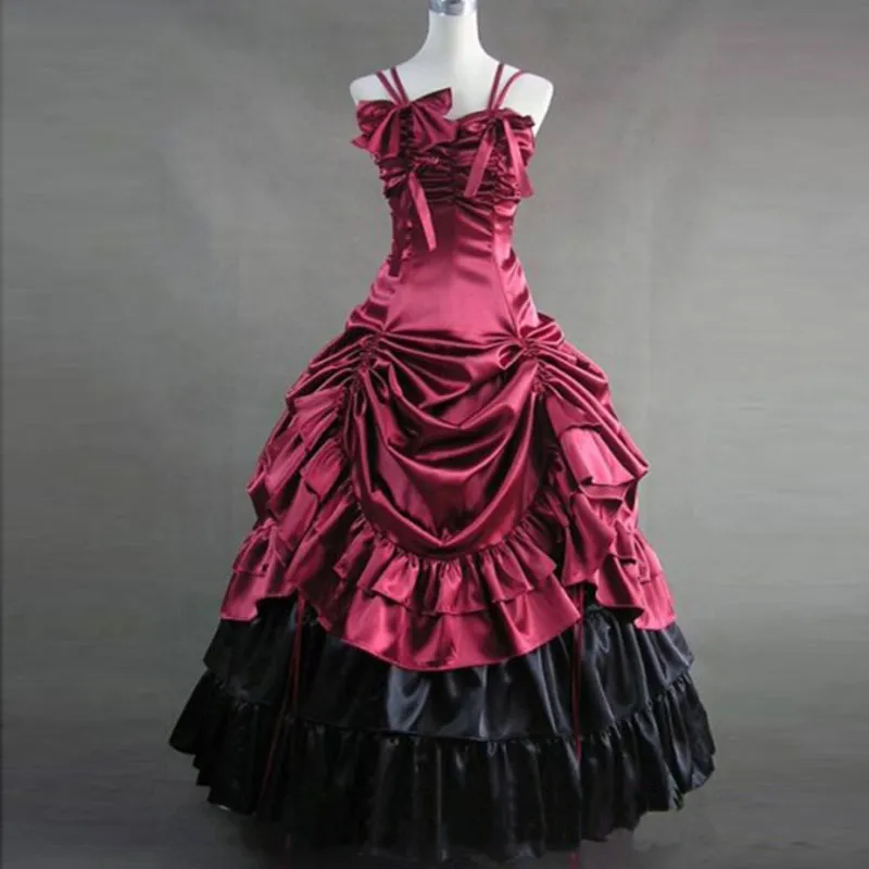 Classic Red Lolita Dress - Gothic Victorian Style, Sleeveless Cotton ...