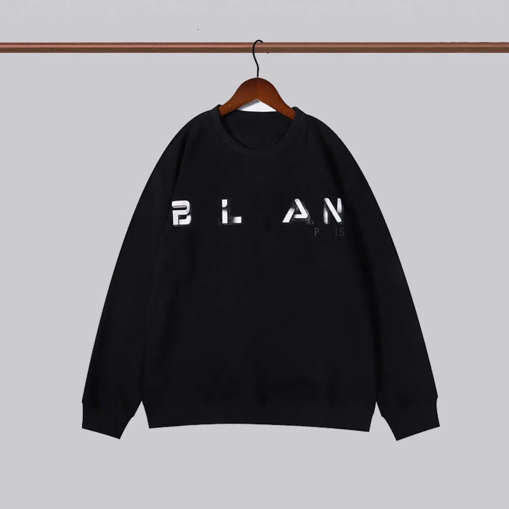 Designer Luxury Balans Classic Pullover Sweater Unisex 2023 Spring and Autumn New Trend Round Neck Loose Cotton Par Long Sleeve Fashion Hoodie