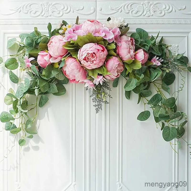 Christmas Decorations Artificial Wreath Threshold Flower Peony Rose DIY Wedding Party Flower Wall Arrangement Home Place Room and Christma Wreath Arch R231107