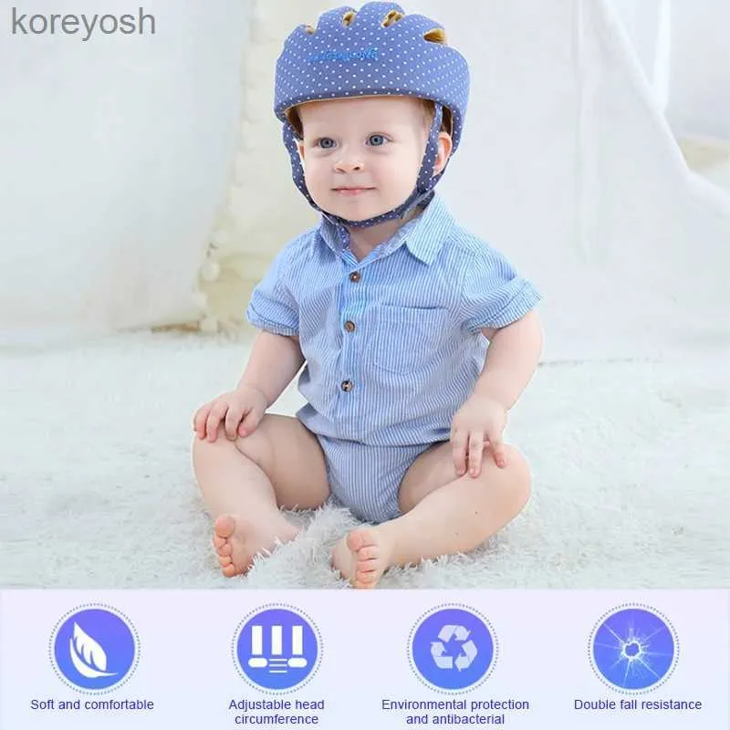 Pillows Baby Helmet Safety for 6-60 Months Old 360 Head Security Protection Hat Infantil Learn Crling Walk Cotton Toddler Cap ArtifactL231107