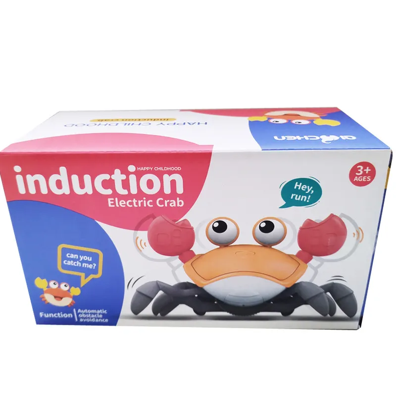 Children`s electric toys can escape crab sound music glowing automatic induction climb crab wisdom gift toys