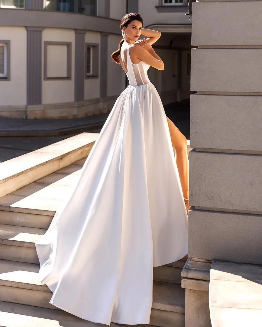 Elegant White Satin A Line Wedding Dress Sleeveless... From Donnaweddingdress17, $105.18 | DHgate.Com Elegant White Satin A Line Wedding Dress Sleeveless... From Donnaweddingdress17, $105.18 | DHgate.Com