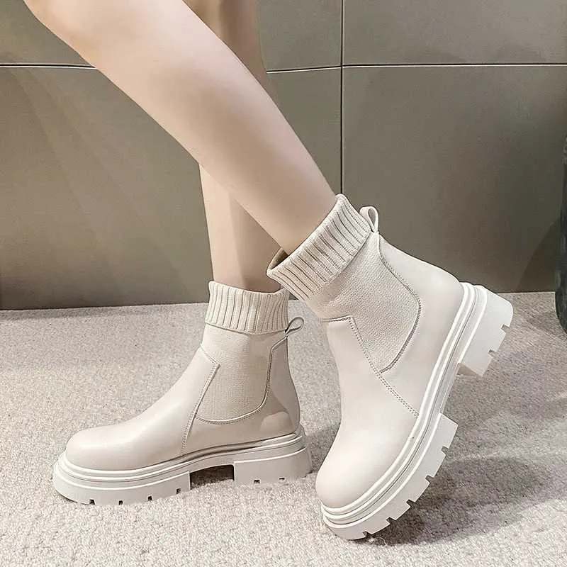 Laarzen 2022 mode nieuwe dames enkelschoenen glijden op zwarte mesh sock laarzen vrouwelijke punk gotische schoenen dames elegante hakken korte laarzen aa230406