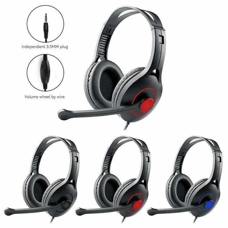 Headset Wired Desktop Computer Single Plug Notebook Network Class Gaming Headset E-sports PUBG Headphones Double Plug Headset