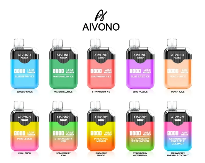 Aivono Aim Clear 8000 soffi sigaretta elettronica ricaricabile 650mAh batteria usa e getta penna Vape