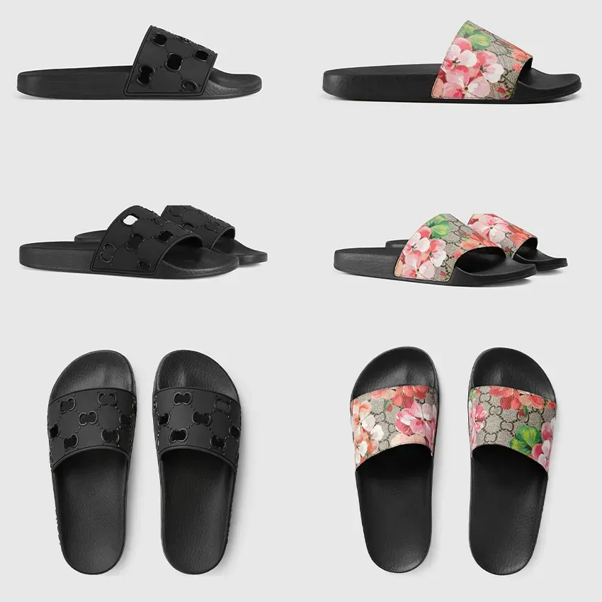 2023new Designer Slides Mens Women Slippers Summer Sandal Beach Slide Flat Platform Ladies Home Fashion Shoes Flip Flops Striped Tiger Bee Causal Slipper