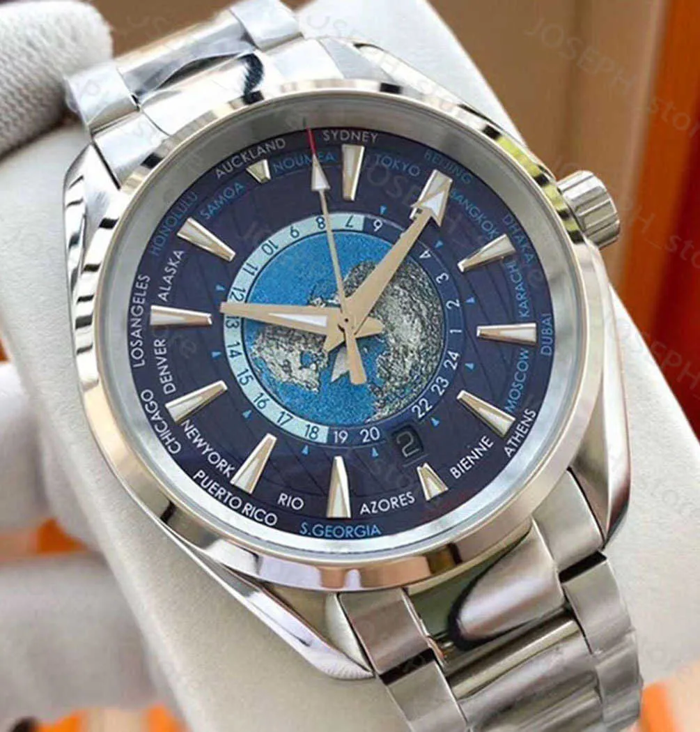 Diğer Saatler Moda Erkekler Lüksler World Time James Bond 007 Erkekler Otomatik Saatler Mekanik Hareket Erkekler Skyfall Skrule Saati Steel Holluwatch J230407