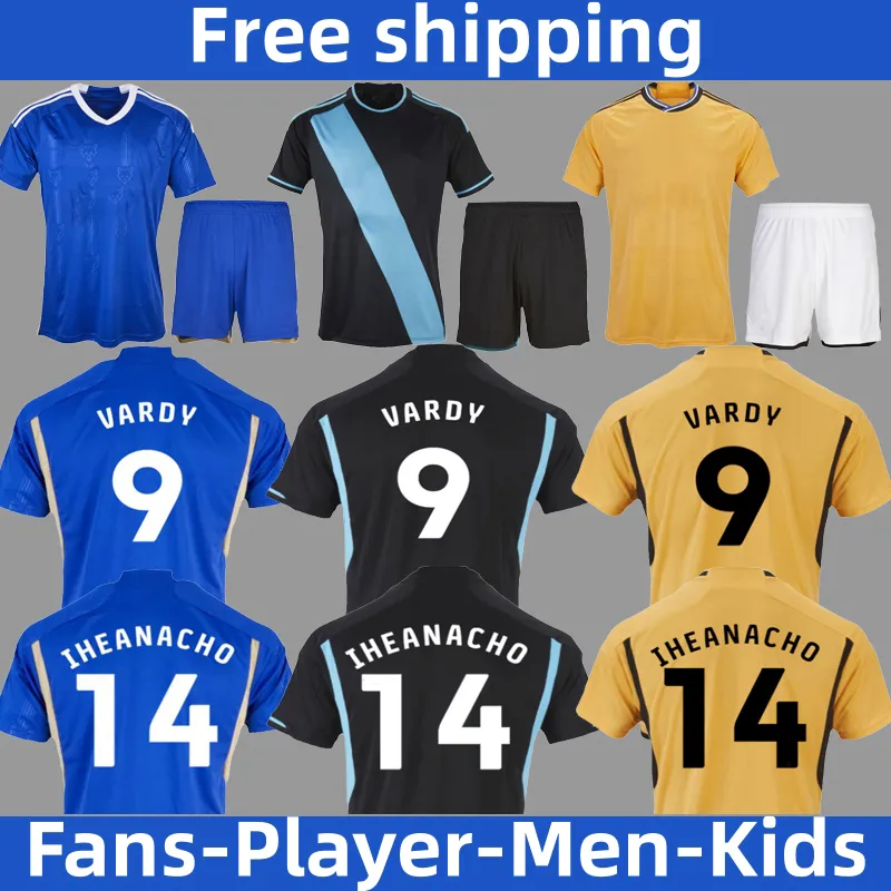 23/24 Vardy fans Mens Kids Kits Leicester Home Away 3rd Football Jerseys Iheanacho Football Shirts Winks Mavididi Dewsbury-Hall Ndidi Mcateer Soccer Jerseys