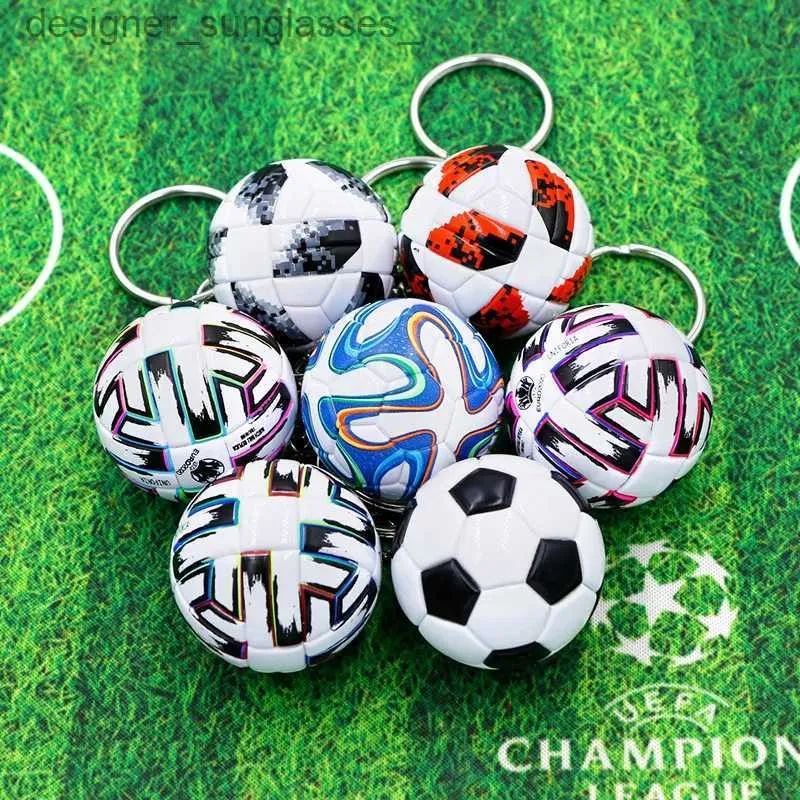 Chaveiros Lanyards 2022 Futebol Europeu Imitação de Couro Chaveiro Match Ball Lembrança Chaveiro Chaveiro que Traz Boa Sorte em Marcar GolsL231107