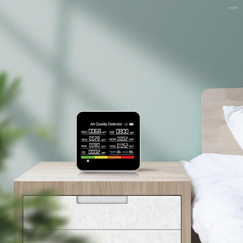 In1 luftkvalitetstestare multifunktionell temperaturfuktighet CO2-sensor Bluetooth-kompatibel för hem / växthuslager