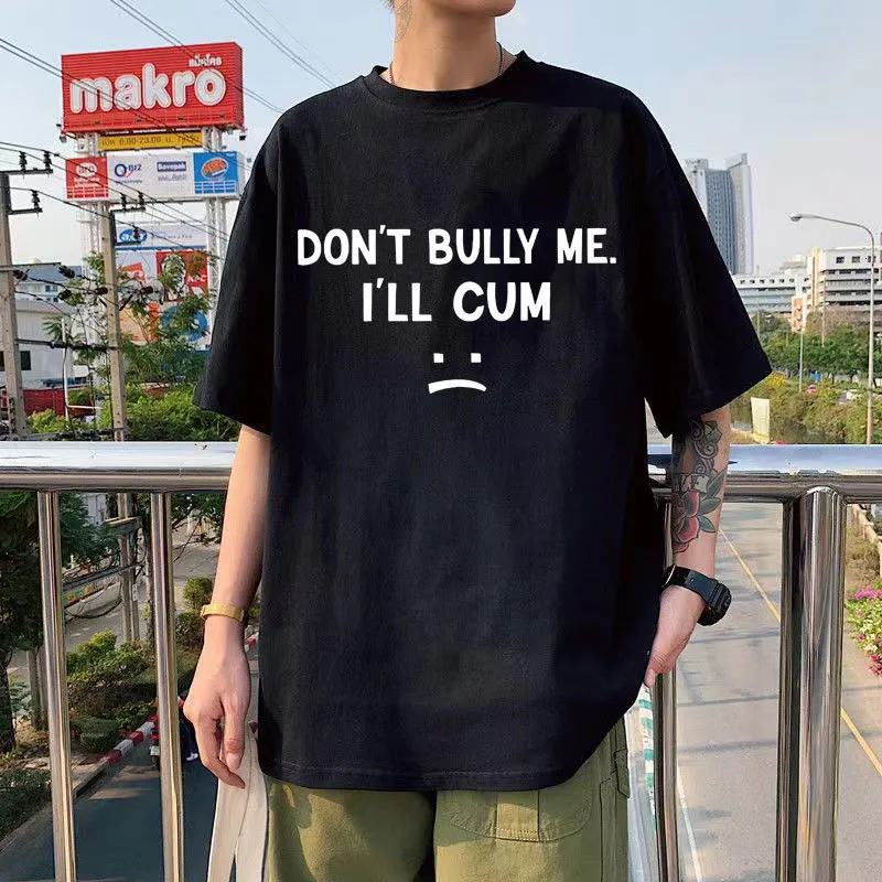 As camisetas masculinas não me intimidam, eu conheço os divertidos memes de camisetas. Harajuku T-shirts impressa Cotton Cotton Soft Unisex Summer Casual Casual Casal Tops Oversized Tops 230407