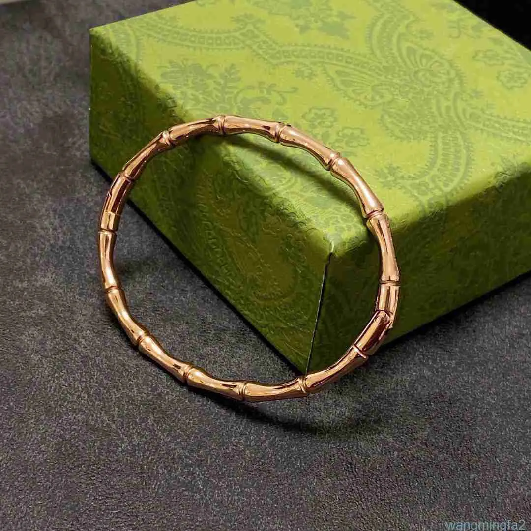 Kjow Charm Bracelets Designer Luxury High Quality Bamboo Knots Design Bangle Stainless Steel Gold Buckle Bracelet Fashion Jewelry Men and Women Bracelets Good