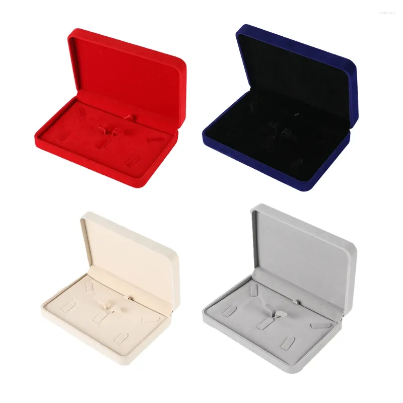 Bolsas de jóias Caixa de luxo Bracelets à prova de poeira colares de caixa exibir bandejas planas Brincadeiras Organizador de materiais de casamento