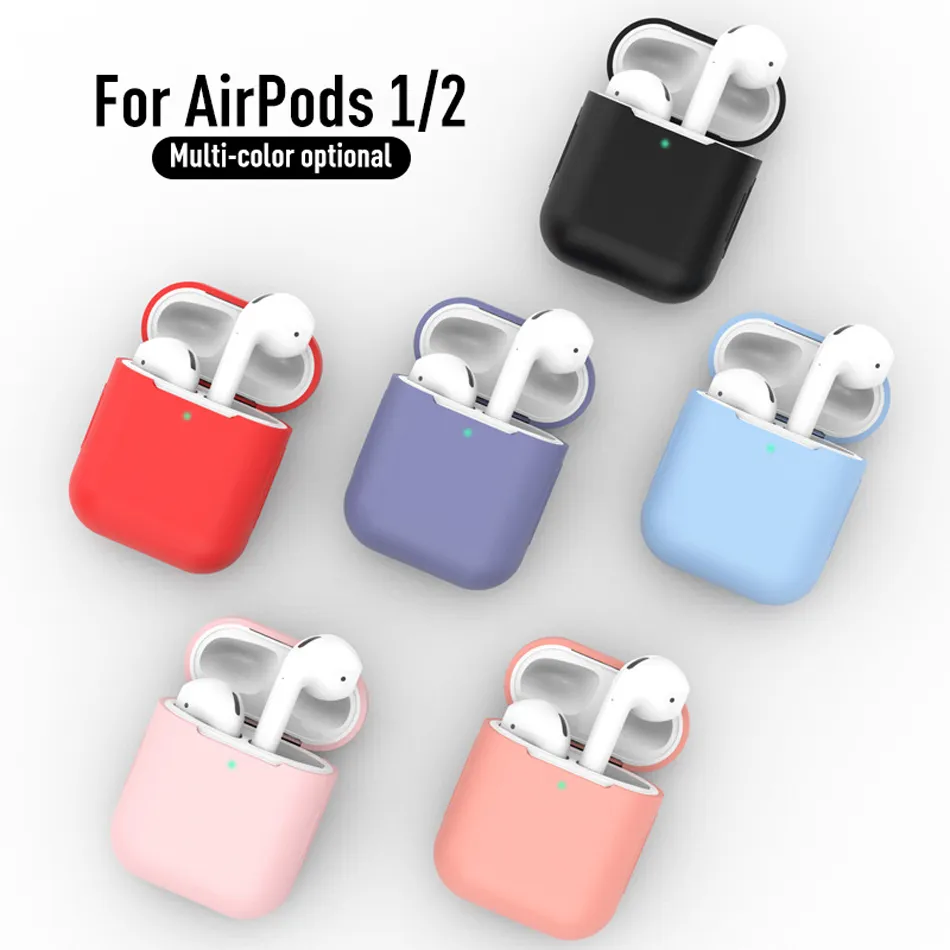 Silicone Earphone Protector Case for Apple AirPods 1 2 3 Pro Anti Fall Soft Colorful Protective Cover