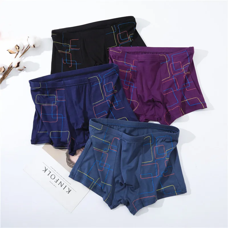 Underpants Rouphe masculina Moda de boxe masculino Men Florves Men Sexy Men's Lote Lot Lot Soft 2xl-7xl 230407