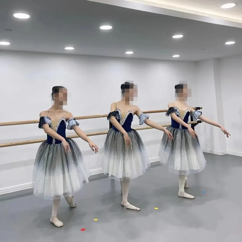 Ropa de baile para adultos tut largo profesional traje de Ballet del lago de los cisnes blancos tut de Ballet vestidos de Ballet Ropa de baile
