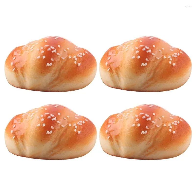 Decoração de festa 4 pcs croissant simulado pão falso ornamento bolinho simulação comida realista bebê