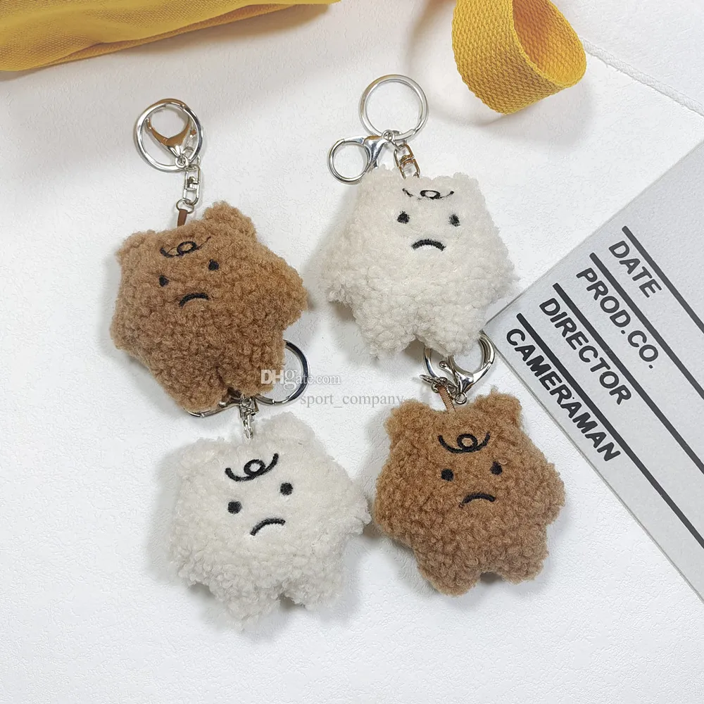 Bear Plush Keychain Outdoor Gadgets Cloud Style Leuke cartoon Keychain Couple gefrustreerde studententas hanger auto sleutelringhouder meisje decoratie accessoires cadeau