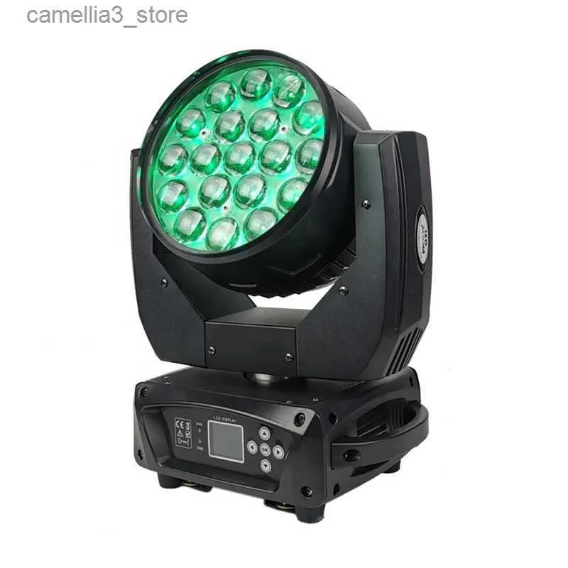 移動ヘッドライトSUNART 19*15W RGBW LED Zoom Moving Head Wash Stage Effect照明DJディスコイベントパーティークラブウェディングDMXオートモードフィクスチャQ231107