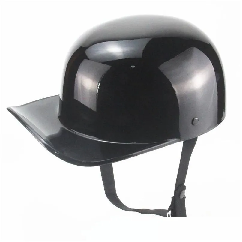 Capacetes de motocicleta Vintage Bandit Gang Boné de beisebol Capacete Duck Peaked Half Casco Demoto Drop Delivery Mobiles Motos Accessorie Dhgmv