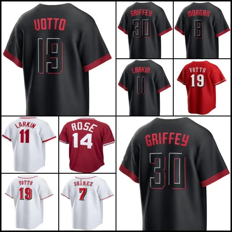 Elly De La Cruz 30 Ken Griffey Jr. Baseball Jersey Pete Rose Joey Votto Johnny Bench Barry Larkin Mike Hunter Greene Jonathan India Moustakas Lucas Sims Matt