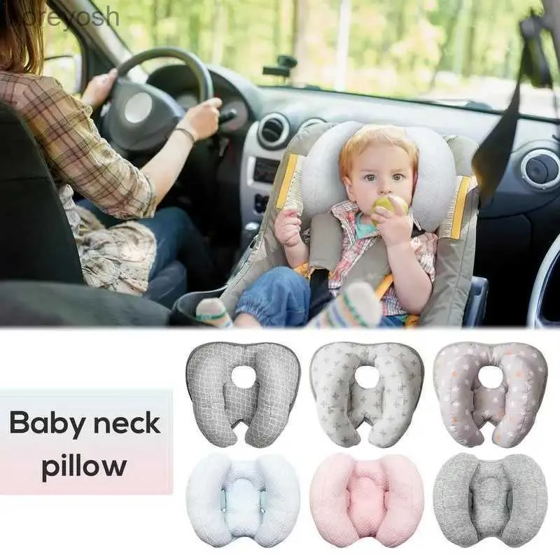 Oreillers Oreiller de soutien de cou de tête de bébé pour les sièges d'auto poussettes oreiller de cou de voyage nouveau-né les accessoires de sécurité les plus efficaces L231107