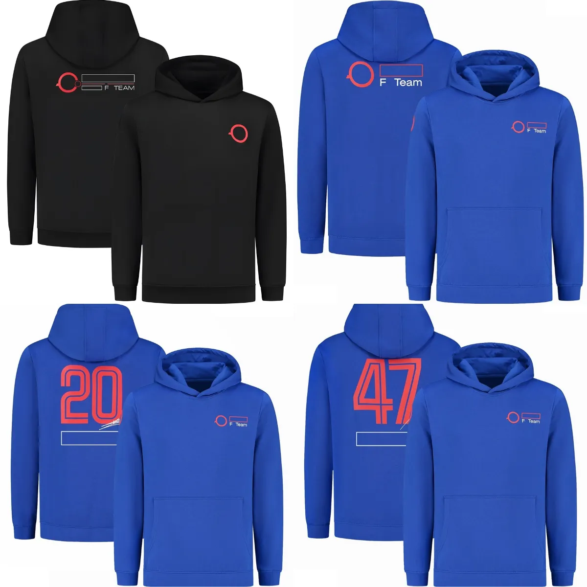 Sweat-shirt à capuche avec demi-fermeture éclair pour pilote de course de formule 1, équipe F1 2023, surdimensionné, personnalisé, printemps-automne