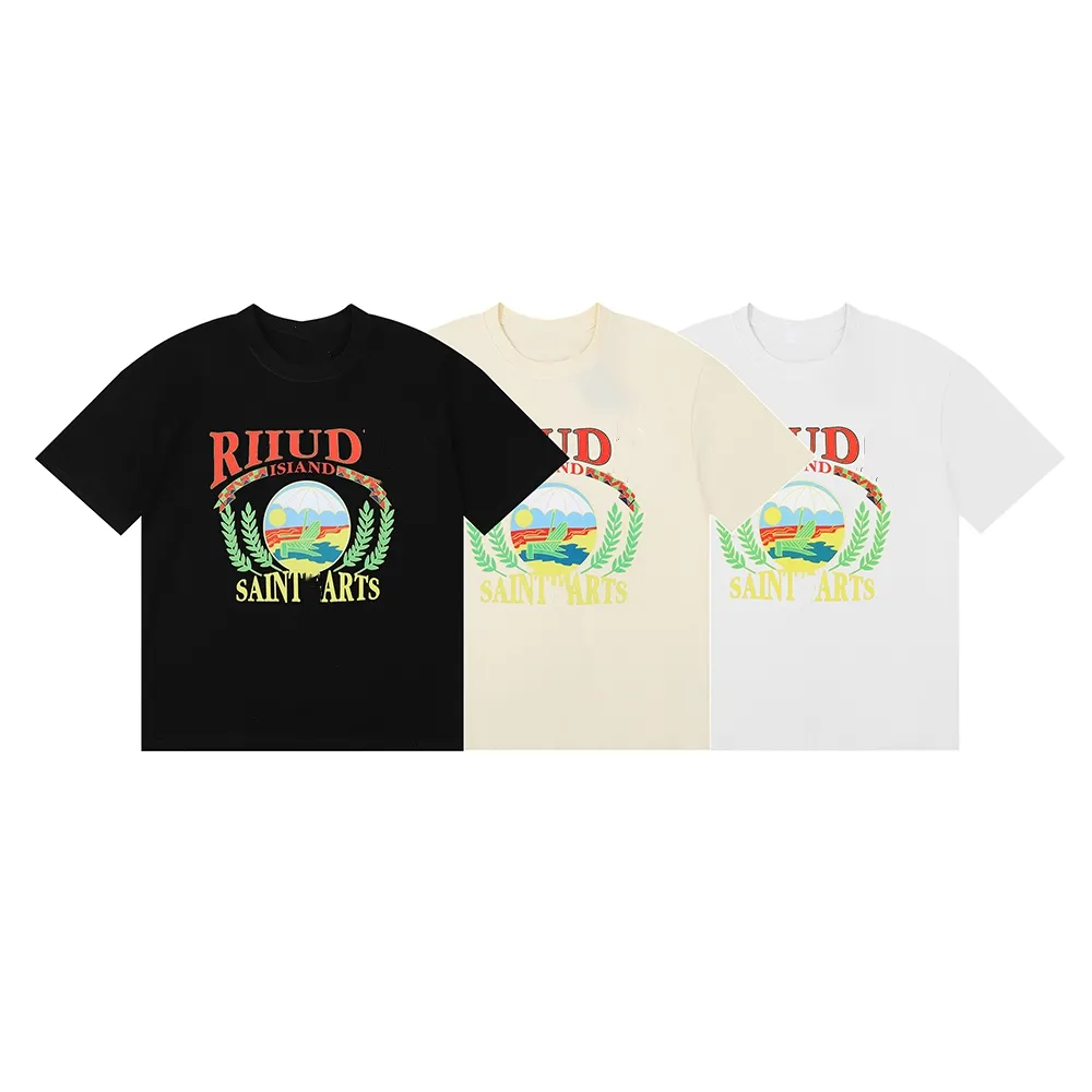 SS23 Herr-t-shirt Rhude T-shirt Män och kvinnor 1 Högkvalitativ Rhude T-shirt Vintage Top Overized Short Sleeve T Spring Summer Autumn Winter S-XL