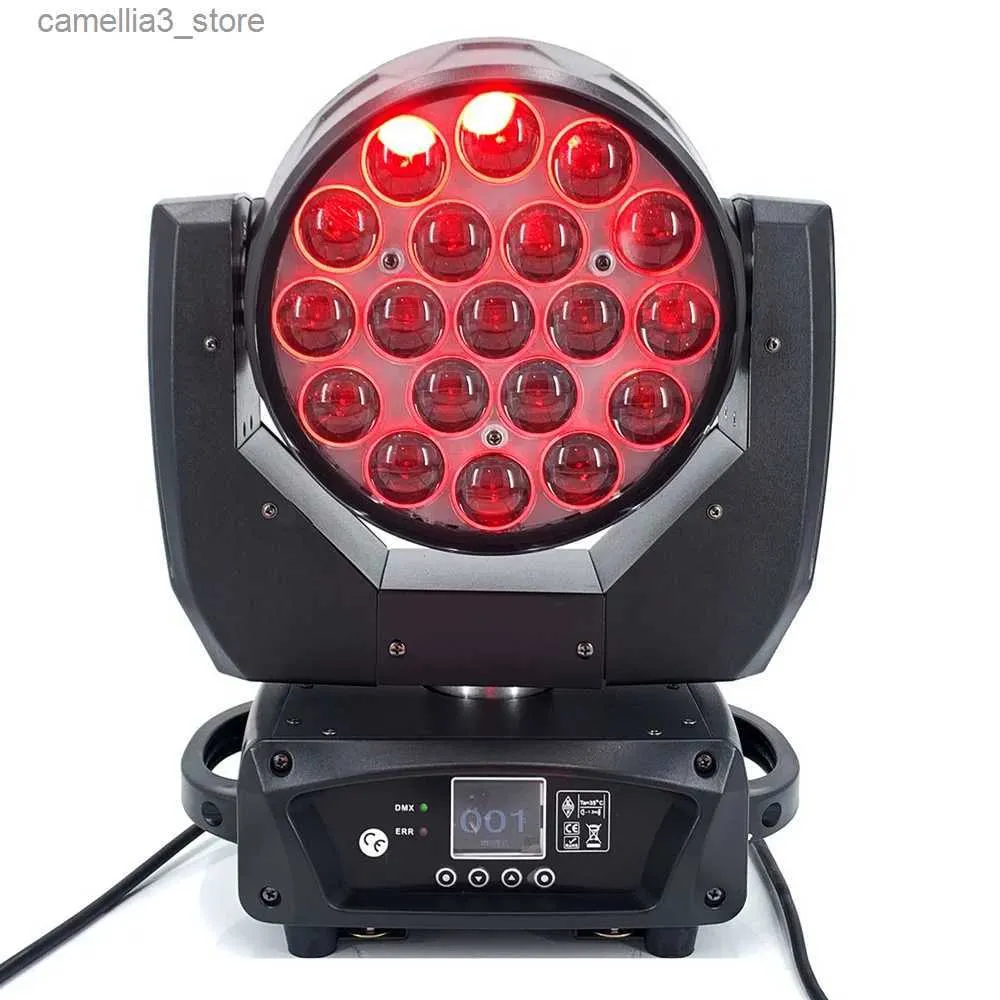 Moving Head Lights LED 19x15W RGBW feixe Wash / Zoom Light Professional DJ / Bar LED Stage Machine DMX512 Light LED Zoom Beam Circle control Moving Head Q231107