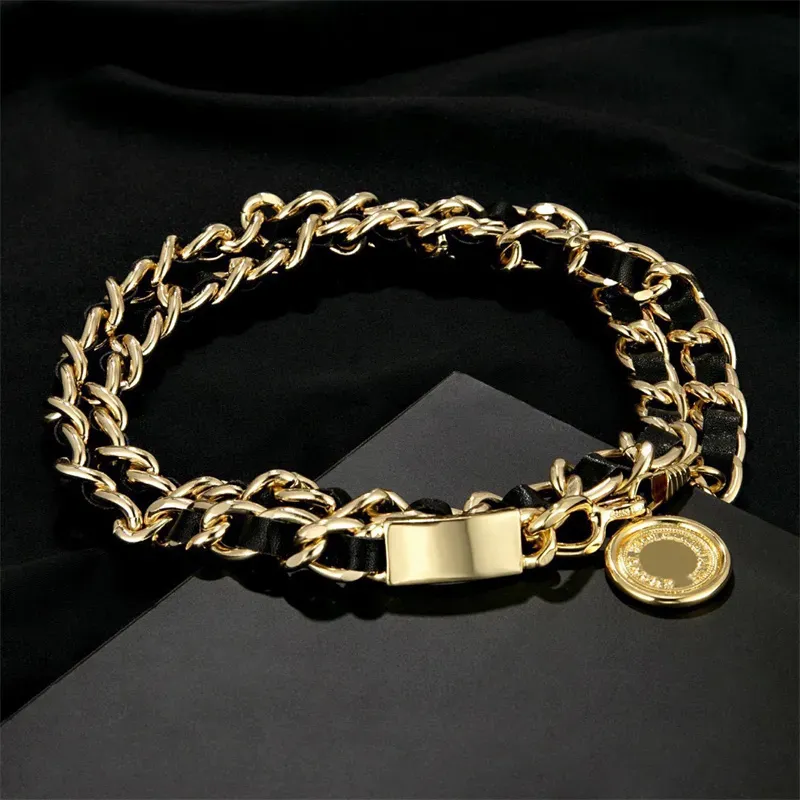 Designer chain belt top
