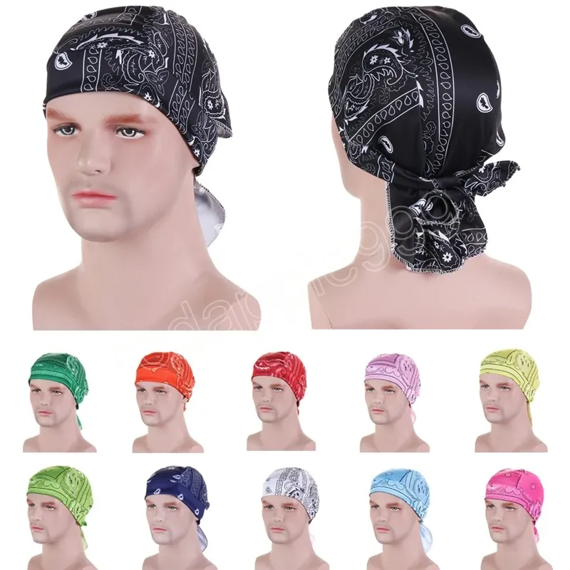 Unisex Männer Drucken Frauen Bandana Kopfbedeckung Piratenkappe Wickelhüte Stirnband Du-Rag Radfahren Fahrrad Turban Outdoor Mützen Skullies